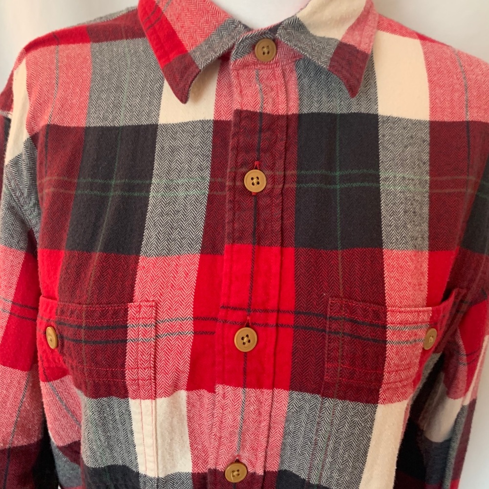 J. Crew Red Flannel Button Down - image 2